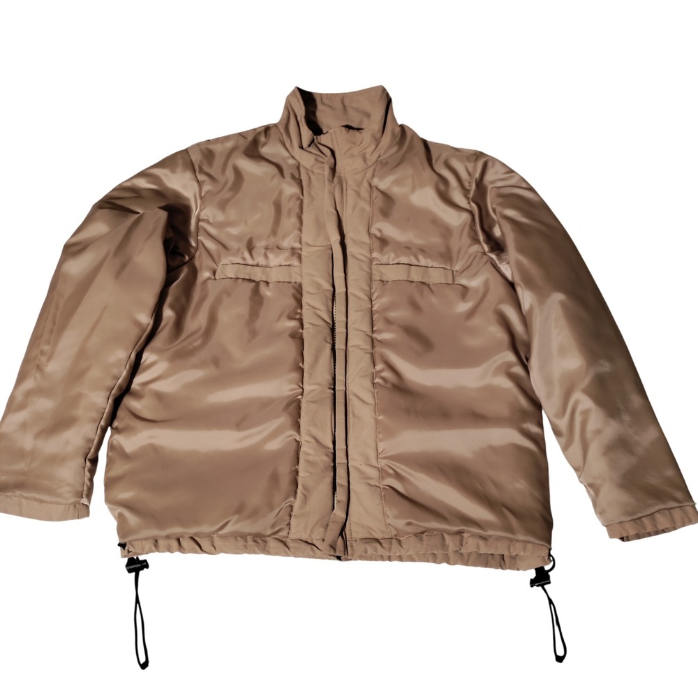 Polo Ralph Lauren Mens Tan Cotton Nylon Full Zip Jacket Medium RN41381 Y014